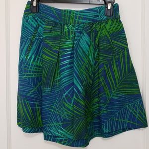 Banana Republic Linen-blend Leaf Print Skirt - 0P